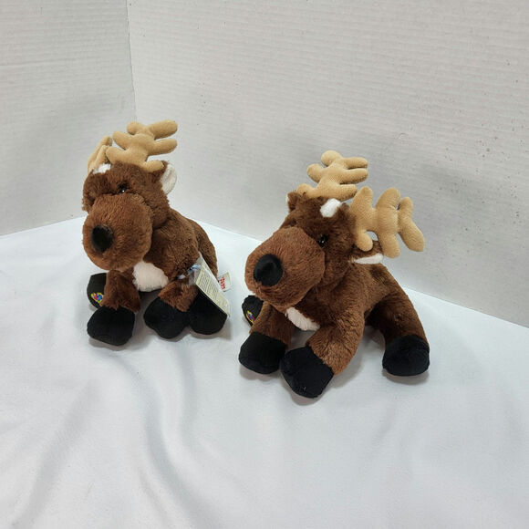 Two Ganz Webkinz 9" Reindeer Plush Stuffed Animal One w. Unused Code HM137 - Picture 9 of 9
